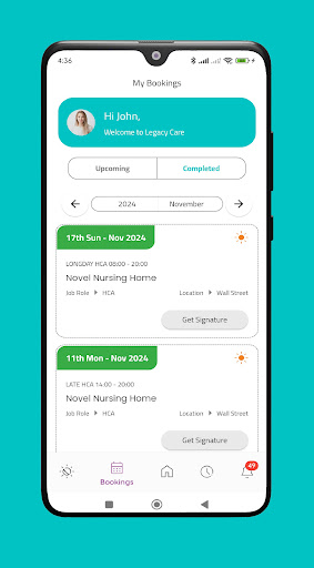 Legacy Care App ekran görüntüsü
