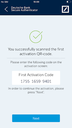 DB Secure Authenticator ekran görüntüsü