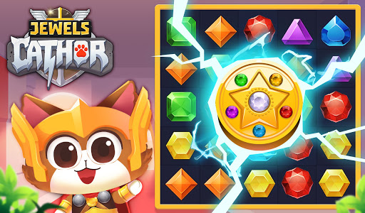 Jewels Thunder Cat Match 3: Lo ekran görüntüsü