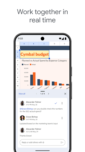 Google E-Tablolar ekran görüntüsü