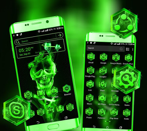 Smoke Skull Launcher Theme ekran görüntüsü