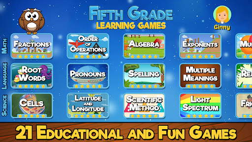 Fifth Grade Learning Games ekran görüntüsü
