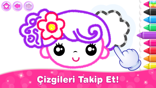 Kız oyunlar çocuk boyama oyunu ekran görüntüsü