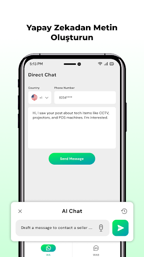 Direkt Mesajlar - WhatsChat ekran görüntüsü