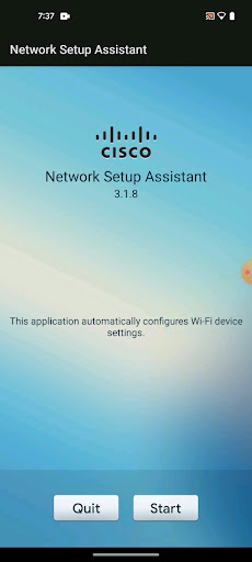 Cisco Network Setup Assistant ekran görüntüsü