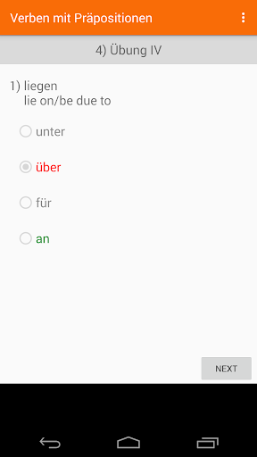 Almanca Fiiller Almanca testi ekran görüntüsü