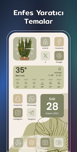 Widgets ve Temalar: iWidgets ekran görüntüsü