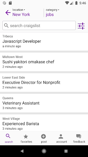 craigslist ekran görüntüsü