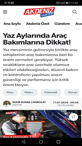Akdeniz Gazetesi ekran görüntüsü