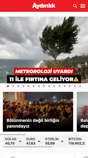 Aydınlık ekran görüntüsü