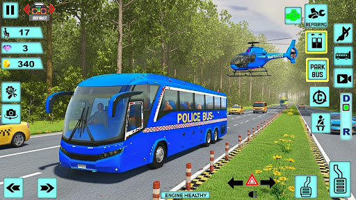Polis Otobüsü Oyunları 3d ekran görüntüsü