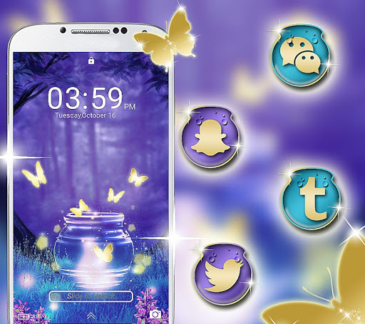 Neon Butterfly Launcher Theme ekran görüntüsü