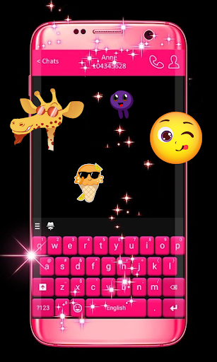 Pink Keyboard For WhatsApp ekran görüntüsü