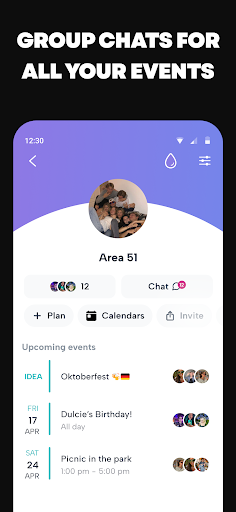 Howbout: shared calendar ekran görüntüsü
