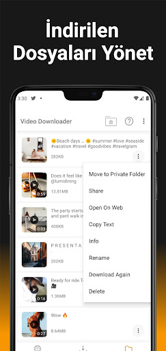 Video indir - Vidio indirme ekran görüntüsü
