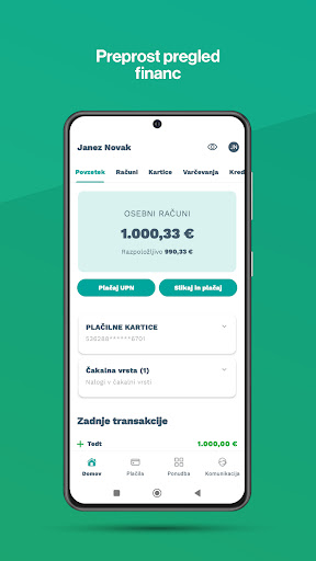 Mobilna banka m@HIP ekran görüntüsü