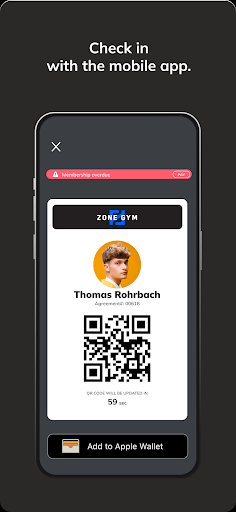 The Zone Gym App ekran görüntüsü