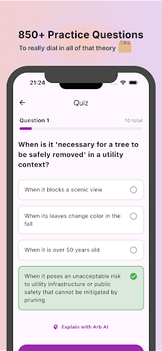 Utility Arborist Flashcards ekran görüntüsü