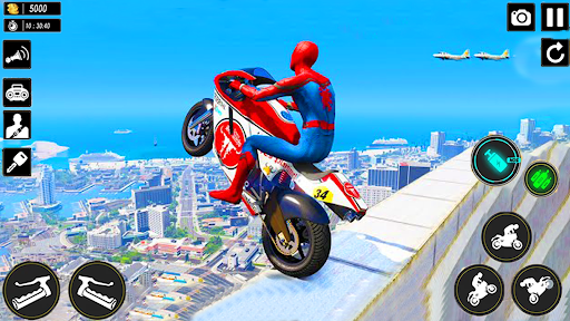 Superhero Bike Stunts 3D Race ekran görüntüsü