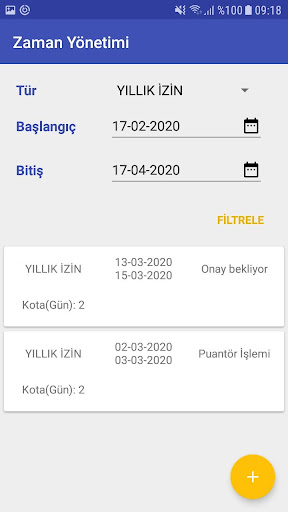 Mobil İK ekran görüntüsü