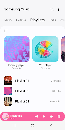 Samsung Music ekran görüntüsü