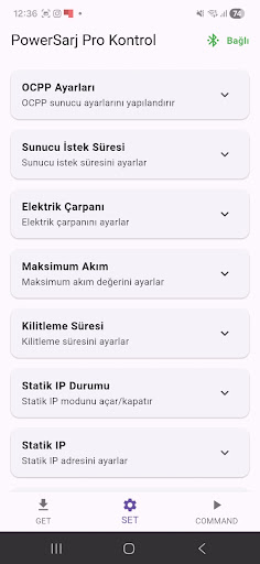 Powerşarj Configuration ekran görüntüsü