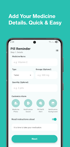 Medicine Alarm & Pill Reminder ekran görüntüsü