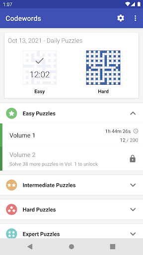 Codeword Puzzles (Crosswords) ekran görüntüsü