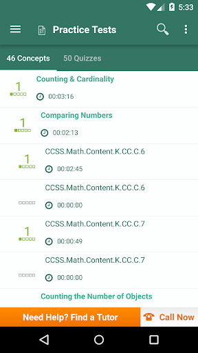 Common Core Kindergarten Math ekran görüntüsü