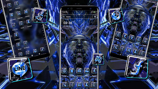 Abstract Blue Face Theme ekran görüntüsü
