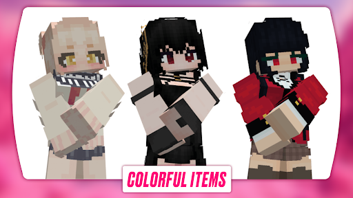 Anime Girl Skin Minecraft ekran görüntüsü