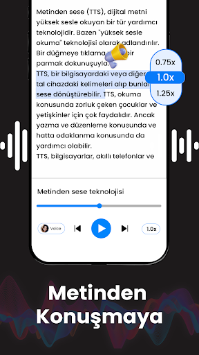 Soft Voice: Metinden Konuşmaya ekran görüntüsü