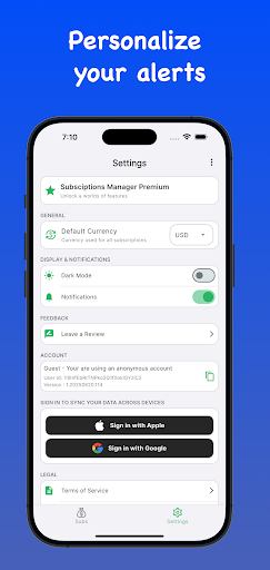 Subscriptions & Bills Tracker ekran görüntüsü