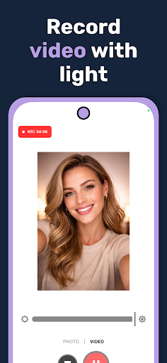 Selfie screen light glow cam ekran görüntüsü