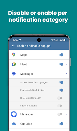Disable Notification Popups ekran görüntüsü