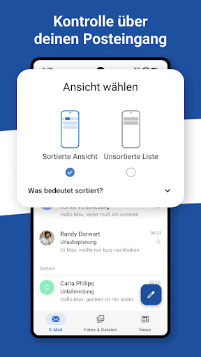 GMX - Mail, Cloud & News ekran görüntüsü