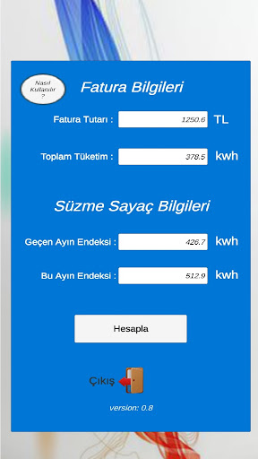 Süzme Sayaç Hesapla (Tümü) ekran görüntüsü