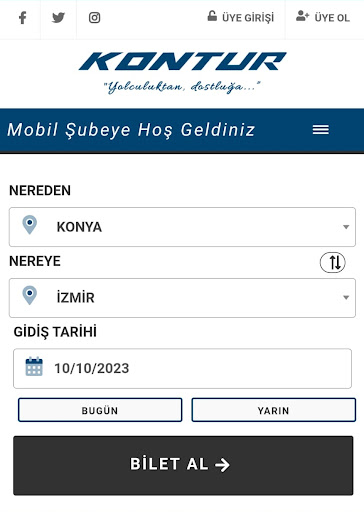 Kontur Turizm ekran görüntüsü