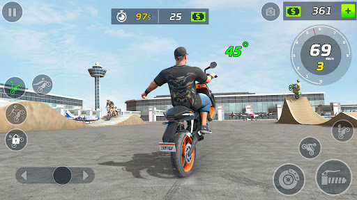Moto Bike Stunt Wheelie Game ekran görüntüsü