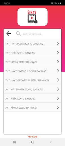 Sınav Video Çözüm ekran görüntüsü