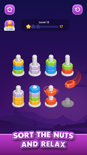 Nut Sort: Color Sorting Game ekran görüntüsü