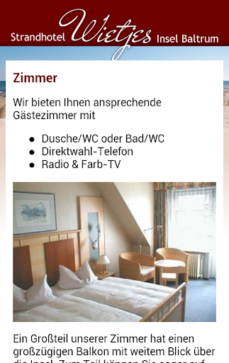 Strandhotel Wietjes Baltrum ekran görüntüsü