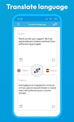 Translate language ekran görüntüsü