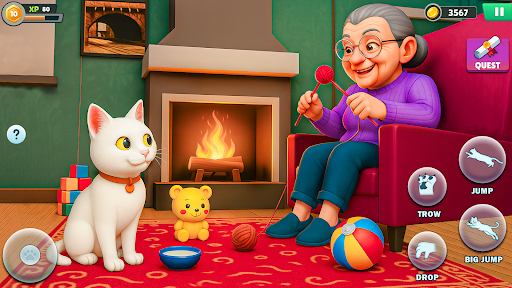 Kitty vs Granny Prank Battle ekran görüntüsü
