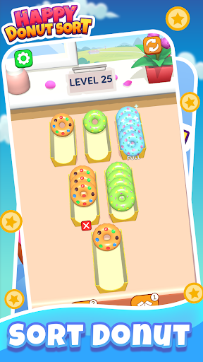 Happy Donut Sort ekran görüntüsü