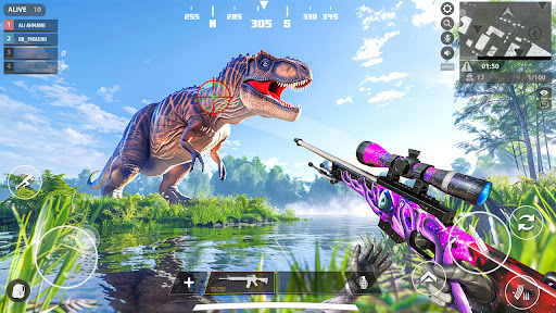 Dinozor avı oyunu 3D ekran görüntüsü