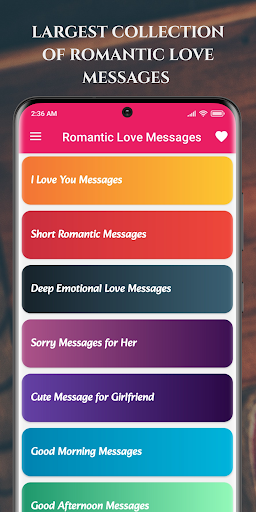 Romantic Love Messages ekran görüntüsü
