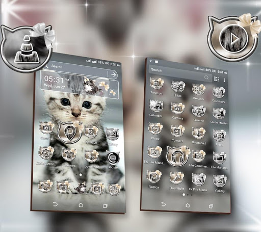 Cute Cat Launcher Theme ekran görüntüsü