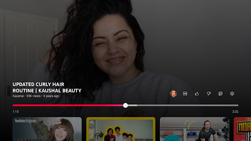 YouTube for Android TV ekran görüntüsü