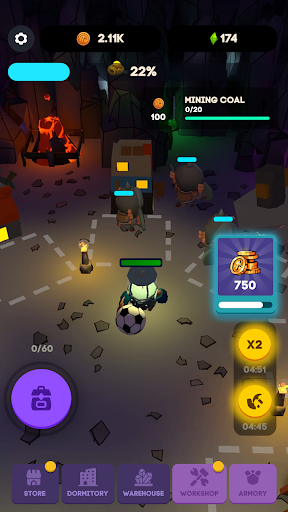 Dungeon Diggers: idle mine RPG ekran görüntüsü